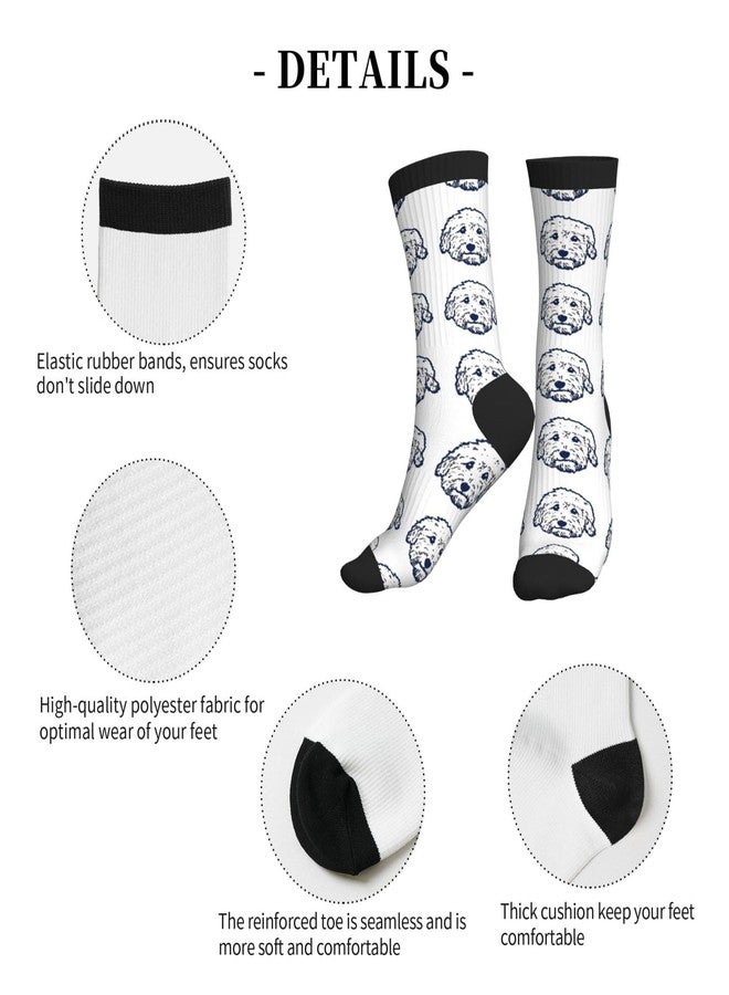 AIMASTZ Cute Goldendoodle Unisex Funny Novelty Socks, Funky Crazy Cool Crew Dress Socks - Image 4
